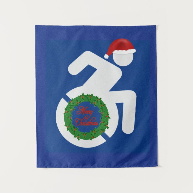Weihnachten behindert wandteppich (Vorderseite)