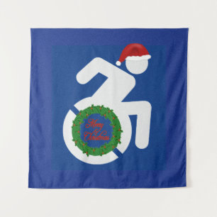 Weihnachten behindert wandteppich
