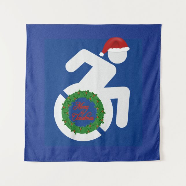 Weihnachten behindert wandteppich (Vorderseite)