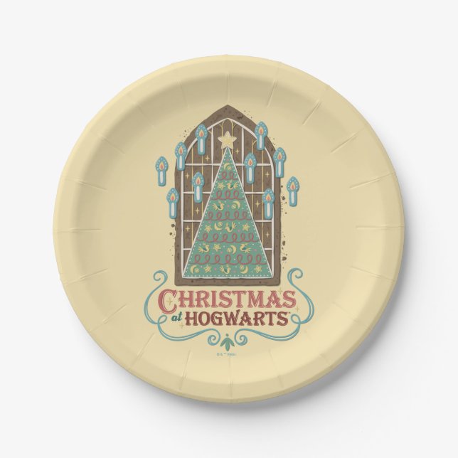 Weihnachten bei HOGWARTS™ Cookie Graphic Pappteller (Vorderseite)