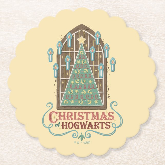 Weihnachten bei HOGWARTS™ Cookie Graphic Untersetzer (Vorderseite)