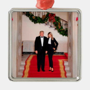 Weihnachten bei Präsident Donald Trump & Melania Ornament Aus Metall