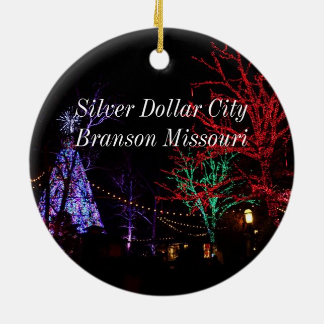 Weihnachten bei Silver Dollar City Keramik Ornamen Keramik Ornament (Hinten)
