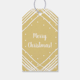 Weihnachten Beige Frohe Weihnachten Geschenkanhänger