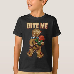 Weihnachten beißen mir Lebkuchen Mann T-Shirt