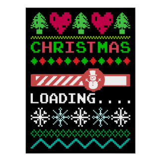Weihnachten beladen lustige hässliche Weihnachtskr Poster