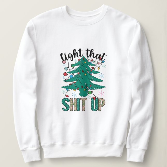 Weihnachten beleuchten sweatshirt (Design vorne)