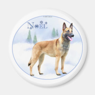 Weihnachten Belgisch Malinois Magnet
