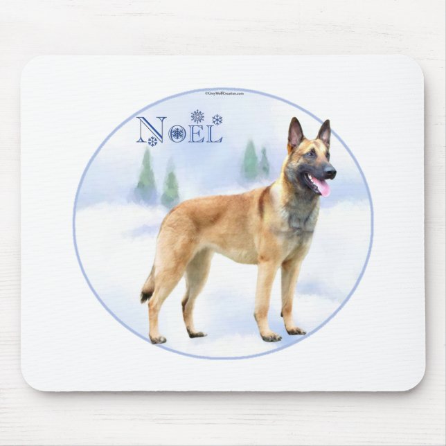 Weihnachten Belgisch Malinois Mousepad (Vorne)