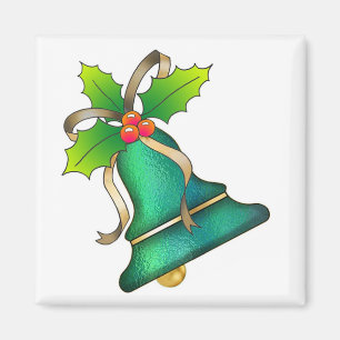 Weihnachten Bell mit Holly-20 Magnet