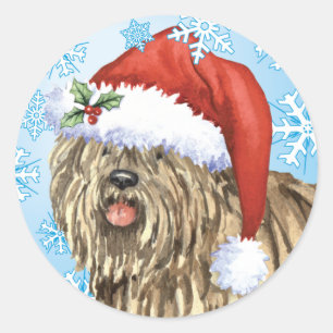 Weihnachten Bergamasco Runder Aufkleber