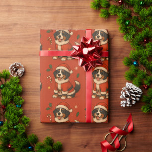 Weihnachten Berner Hund Xmas Santa Berner Sennenhu Geschenkpapier