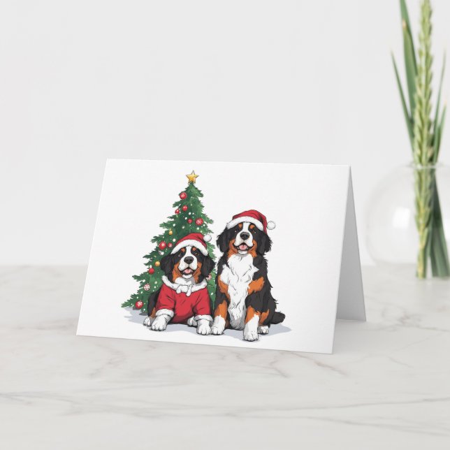 Weihnachten Berner Hunde (Vorderseite)
