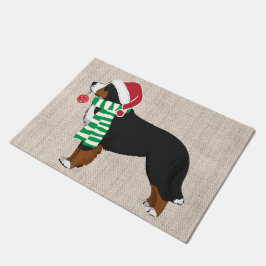 Weihnachten Bernese Mountain Dog Burlap Fußmatte