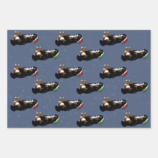 Weihnachten Bernese Mountain Dog Geschenkpapier Set (Vorderseite)