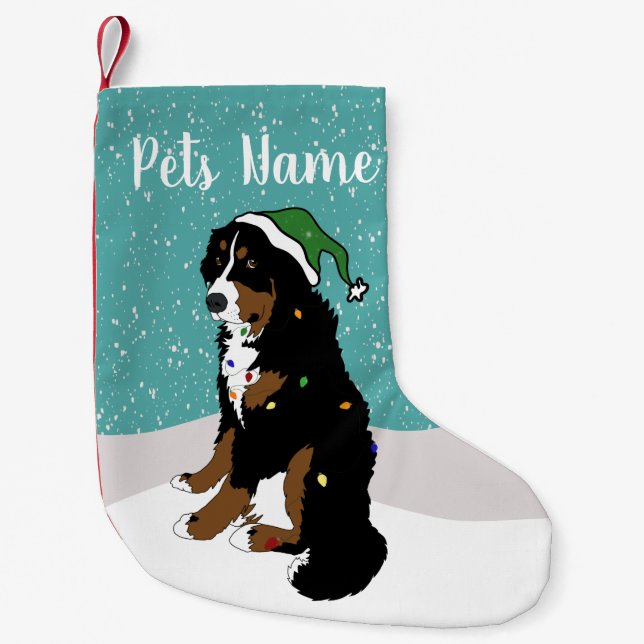 Weihnachten Bernese Mountain Dog Kleiner Chris Weihnachtsstrumpf (Vorderseite)