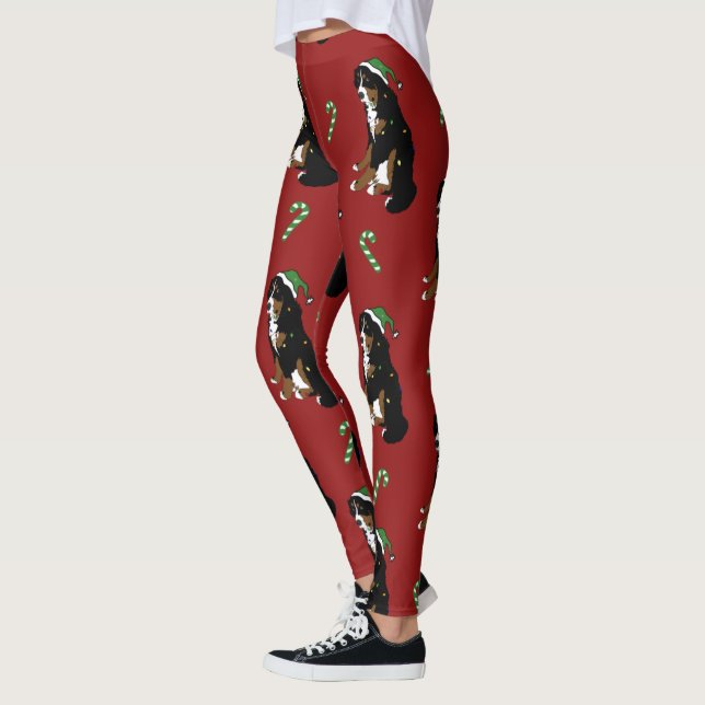 Weihnachten Bernese Mountain Dog Leggings (Links)