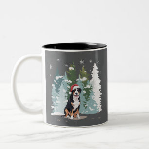 Weihnachten Bernese Mountain Dog Mama Welpe Winter Zweifarbige Tasse