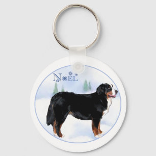 Weihnachten Bernese Mountain Dog - Maßgeschneidert Schlüsselanhänger