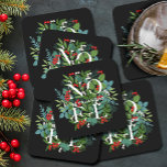 WEIHNACHTEN Berries Greenery Holiday Black Rechteckiger Pappuntersetzer<br><div class="desc">Das Wort WEIHNACHTEN unter den Blätter und Beeren auf schwarzem Hintergrund (oder in beliebiger Farbe),  diese Untersetzer sind elegant für jeden Weihnachtsfeiertag. PASSENDE Artikel in unserem Geschäft.</div>