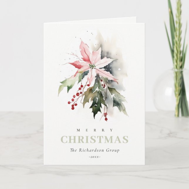 Weihnachten - Berry Poinsettia Corporate Logo (Vorderseite)