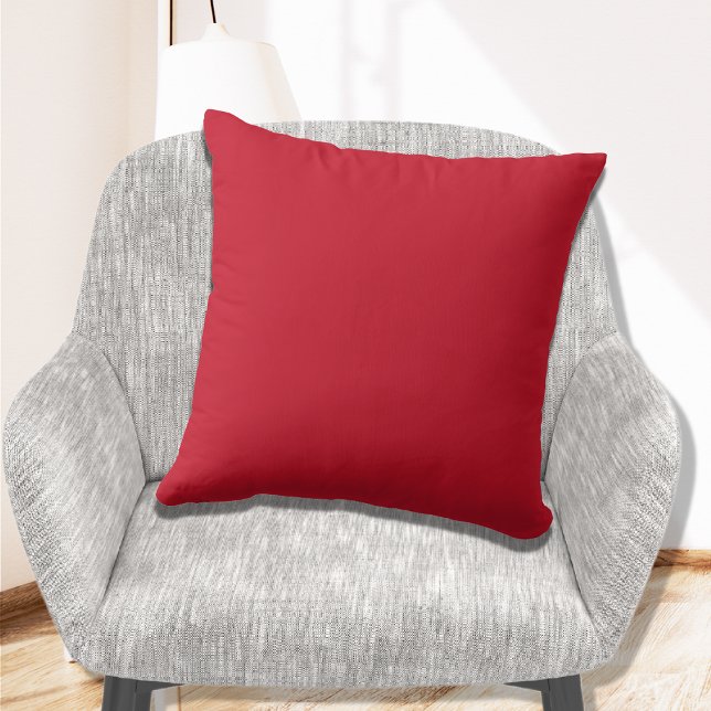 Weihnachten Berry Red Modern Solid Basic farbig Kissen (Von Creator hochgeladen)