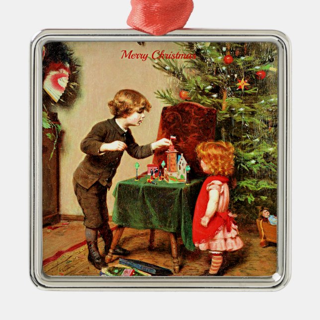 Weihnachten, berühmtes Gemälde von Felix Ehrlich Ornament Aus Metall (Vorne)