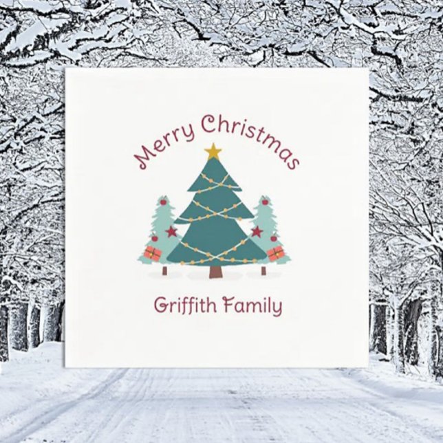 Weihnachten! Besondere Familienferien Napkins Serviette (Von Creator hochgeladen)