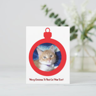 Weihnachten, beste Katzenmutter überhaupt , Feiertagspostkarte