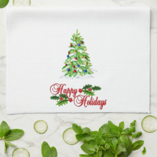 Weihnachten bestickt Look Küchentuch