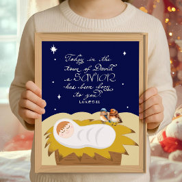 Weihnachten Bibelvers Luke Religiöser Moderner Pos Poster
