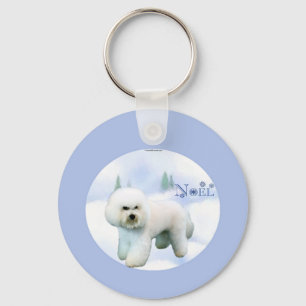 Weihnachten Bichon Frise Schlüsselanhänger