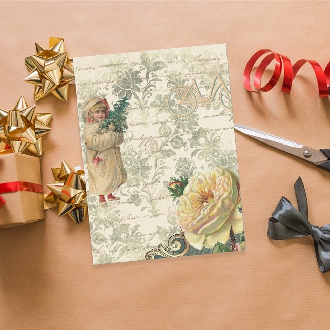 Weihnachten Bicycle Dreaming Entdeckungsreise Seidenpapier (Von Creator hochgeladen)