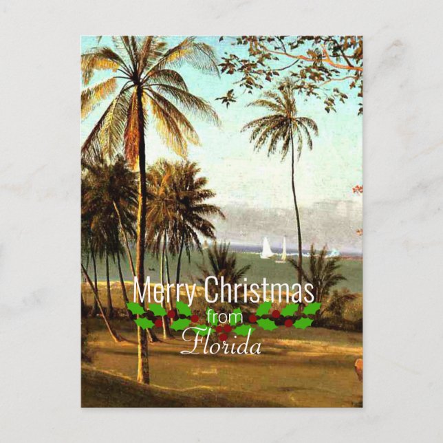 Weihnachten, Bierstadt - Florida Szene Postkarte (Vorderseite)