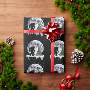Weihnachten Bigfoot Santa Baum Schlitten Mond Rent Geschenkpapier