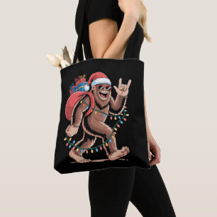 Weihnachten Bigfoot Sasquatch Weihnachtsbaum Licht Tasche