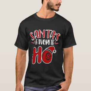 Weihnachten Billard Billard Spieler 8 Ball T-Shirt