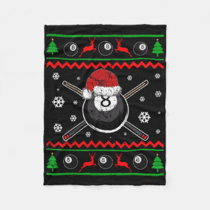 Weihnachten Billiard Snooker Pool Sport Funny Gesc Fleecedecke