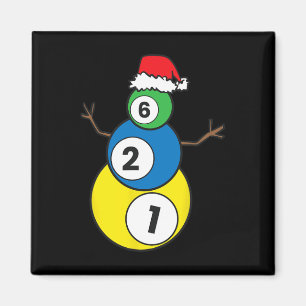 Weihnachten Billiards Snowman Kinder Weihnachten G Magnet