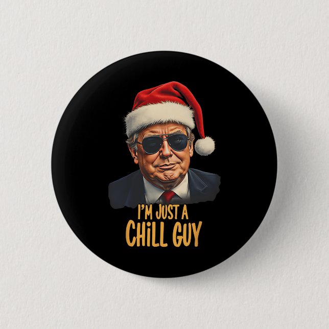 Weihnachten bin ich nur ein Kill-Typ Funny Santa T Button (Vorderseite)
