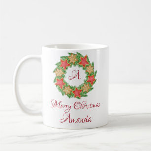 Weihnachten: Blätter und Sternenkekse Kaffeetasse