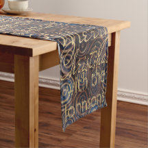 Weihnachten Blau Gold Wirbel Personalisieren 14 x