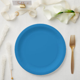 Weihnachten Blau Solid Color Pappteller