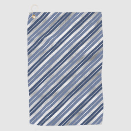 Weihnachten - Blau und Silberstreifen Golfhandtuch