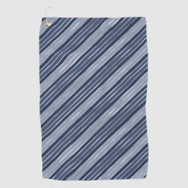 Weihnachten - Blau und Silberstreifen Golfhandtuch