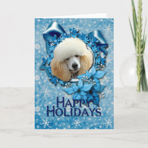Weihnachten - Blaue Schneeflocke - Poodle - Aprico