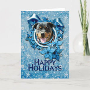 Weihnachten - Blaue Schneeflocke - Rottweiler Samb