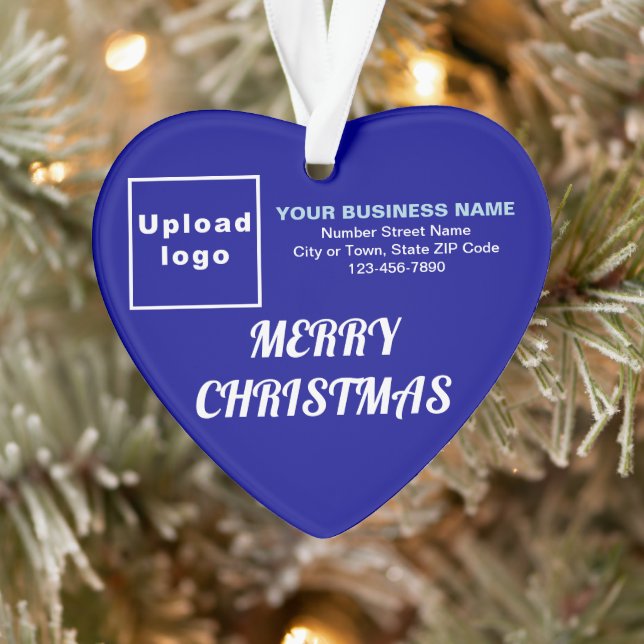 Weihnachten Blauer Herzklopfen Akronylic Ornament (Baum)