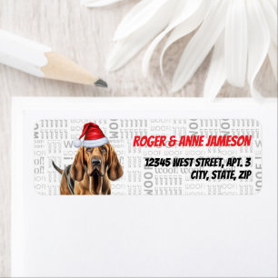 Weihnachten Bloodhound Hund Lover Feiertagsadresse