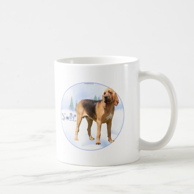 Weihnachten Bloodhound Kaffeetasse (Rechts)